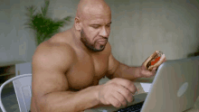 Strong Man Strong Guy GIF - Strong Man Strong Guy Laptop GIFs