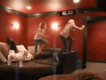 Furniture Wasted GIF - Couch Jumping Fall GIFs