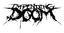 a black and white logo for a band called doom