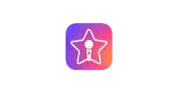 an app icon with a star and a microphone on it