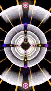 an animated image of a circle with a purple circle in the center