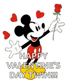 Mickey Mouse Rose For You GIF
