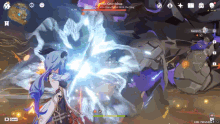 a screenshot of a video game shows a character fighting a monster called geovishap