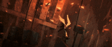 a close up of a girl with wings and a black tie