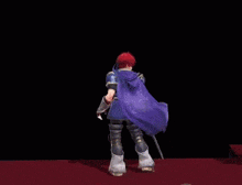 a video game character is holding a sword in his hand