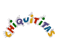 a colorful logo for chiquititas shows a rainbow of colors