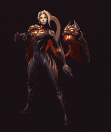 a computer generated image of a knight with a ponytail