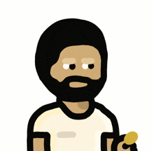 a man with a beard is giving a thumbs up sign