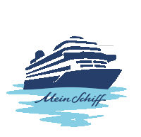 a drawing of a cruise ship and the words mein schiff below it