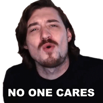 No One Cares Aaron Brown Sticker - No One Cares Aaron Brown Bionicpig Stickers