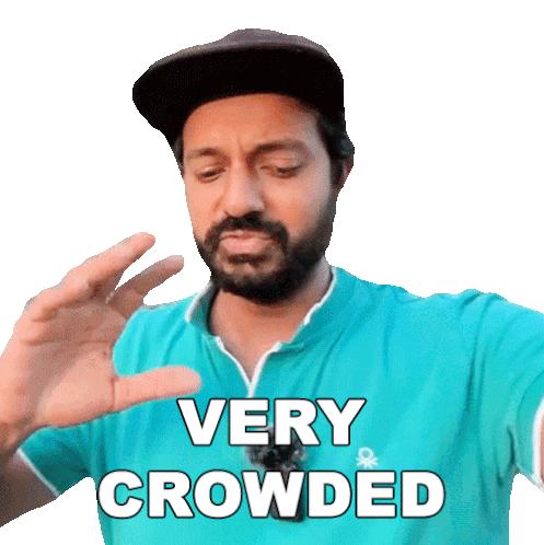 Very Crowded Faisal Khan Sticker - Very Crowded Faisal Khan Extremely Crowded Stickers