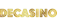 the word decasino is displayed in gold letters