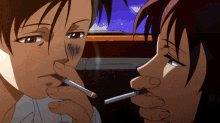 Anime Sharing GIF - Anime Sharing Cigarettes GIFs