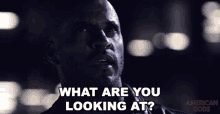 What Are You Looking At Shadow Moon GIF - What Are You Looking At Shadow Moon American Gods GIFs