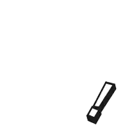 a black and white illustration of three exclamation points on a white background