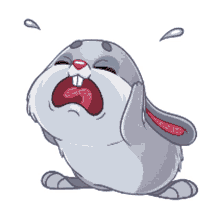 bunny rabbit crying sad tearing up