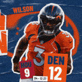 a poster of a football player with the name wilson on it