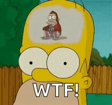 Simpsons Homer got no brain on Make a GIF