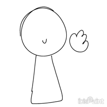 a black and white drawing of a person with a hand on their ear