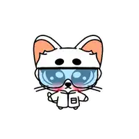 a cartoon drawing of a cat wearing goggles