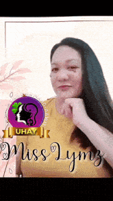 a picture of a woman with the name miss lynz on the bottom
