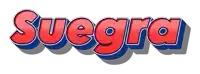 the word suegra is written in red and blue letters