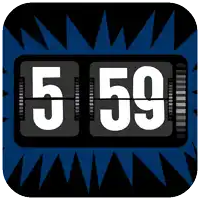 a cartoon drawing of a clock that reads 6:00