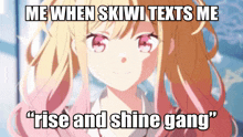 Skiwi Rise And Shine GIF - Skiwi Rise And Shine Saki Tenma GIFs