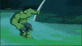 a cartoon of the hulk with his mouth open