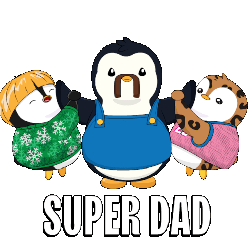 Dad Penguin Sticker - Dad Penguin Father Stickers