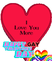 a red heart with the words i love you more on it