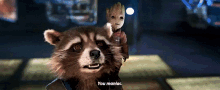 Rocket Raccoon Baby Groot GIF