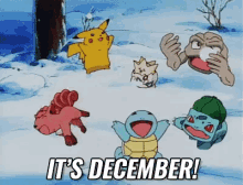 December GIF - December Pokemon Snow GIFs
