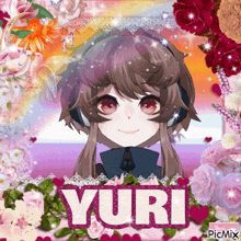 a picture of a girl with the name yuri