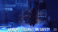 I Put My Feelings On Safety Singing GIF