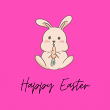 Happy Easter Bunny GIF - Happy Easter Bunny Pink GIFs