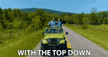 With The Top Down And The Sun Out Now Were Cruising On Down The Street GIF