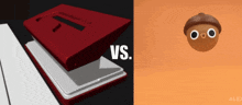 a picture of a hole punch next to a picture of an acorn and the words vs.