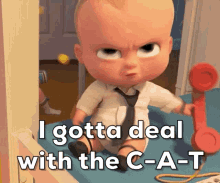 The Boss Baby On The Phone GIF