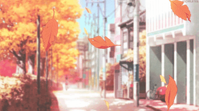 Autumn Fall Nature Trees 2d Anime Stock Illustration 2211945213 |  Shutterstock