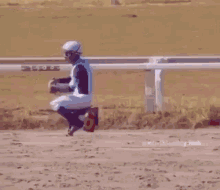 Horse Riding Invisible Horse GIF