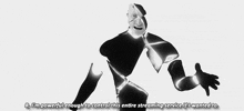 a black and white image of a man saying " i 'm powerful enough to control this entire streaming service