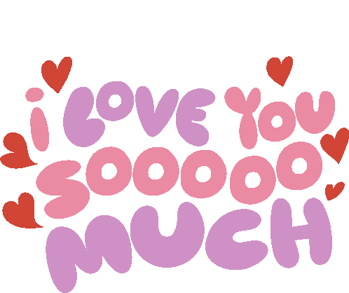 I Love You So Much Red Hearts Around I Love You So Much In Pink And Purple Bubble Letters Sticker - I Love You So Much Red Hearts Around I Love You So Much In Pink And Purple Bubble Letters I Love You Very Much Stickers