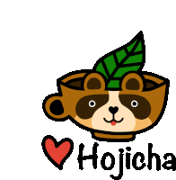 Hojicha Hojicha Co Sticker - Hojicha Hojicha Co Tanuki Stickers