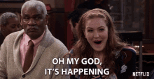 Oh My God Its Happening Maggie Geha GIF - Oh My God Its Happening Maggie Geha Richard Gant GIFs