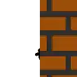 a brick wall with a silhouette of a cat behind it