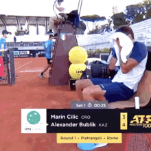Marin Cilic Chair Umpire GIF - Marin Cilic Chair Umpire Fall GIFs