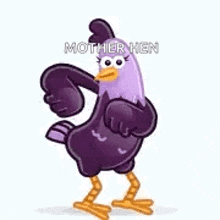 Dancing Hen Purple GIF