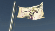 a flag with a picture of a robot and the words wonderful time of the year
