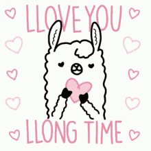 Love You Long Time Llama GIF - Love You Long Time Llama GIFs